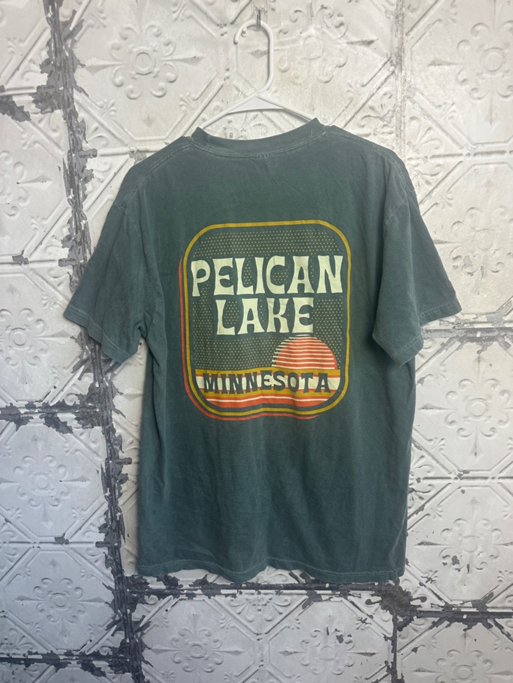 Pelican Lake Minnesota Graphic Tee - Dark Green
